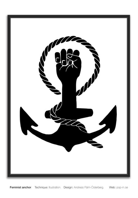 Feminist anchor framed